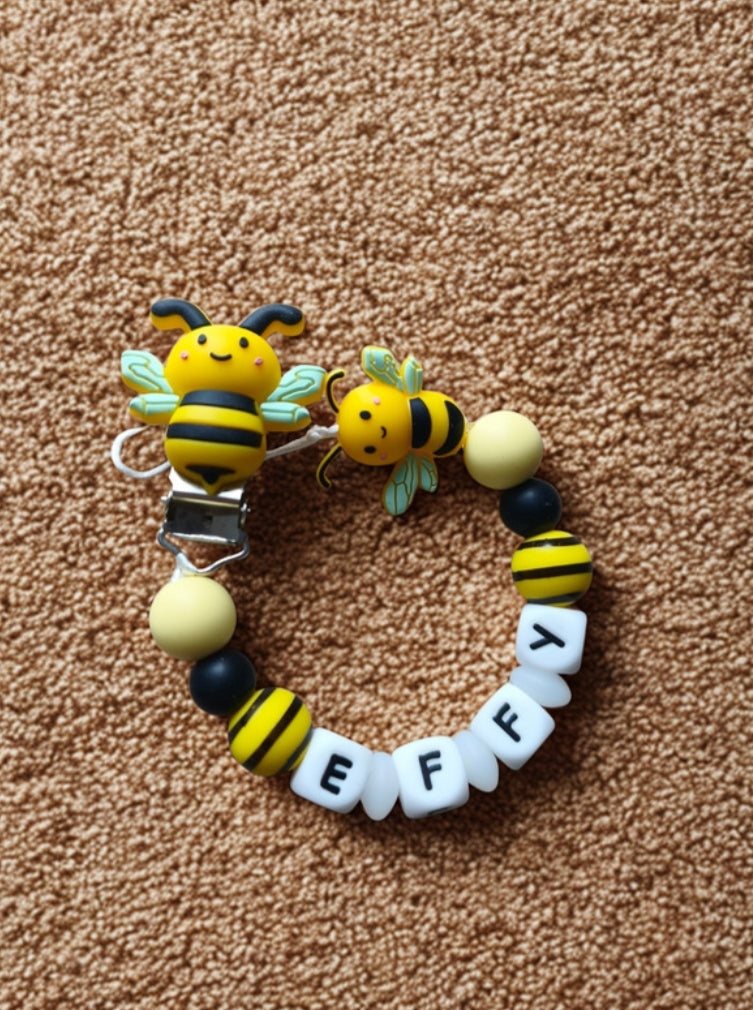 Attache tétine Abeille personnalisée